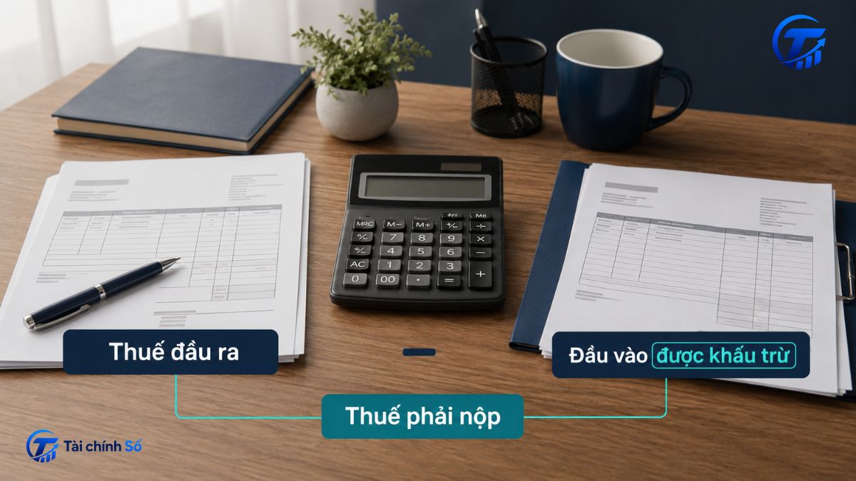 Thuế đầu ra trừ đầu vào được khấu trừ