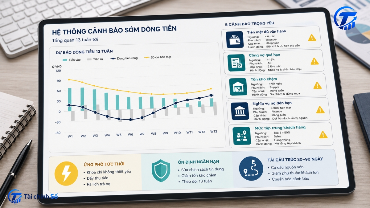 Dashboard cảnh báo bẫy tài chính doanh nghiệp