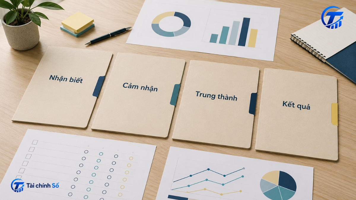 Bốn lớp chỉ báo dùng để đo lường Brand Equity