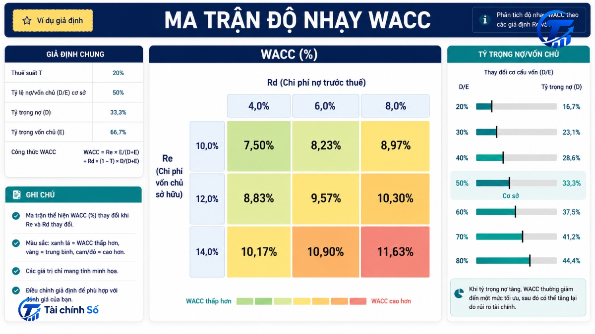 Ma trận độ nhạy của WACC
