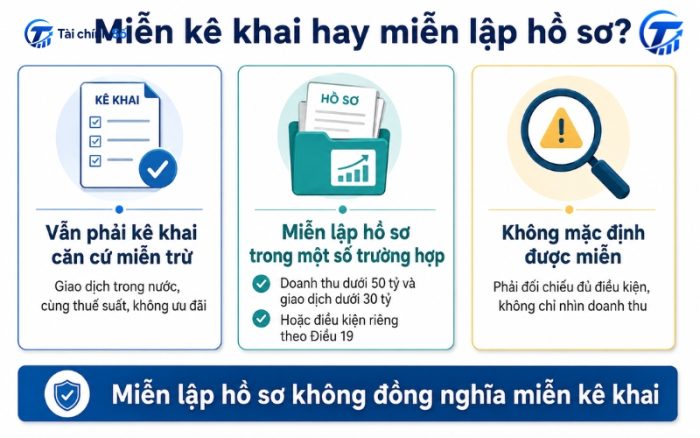 Phân biệt miễn kê khai và miễn lập hồ sơ