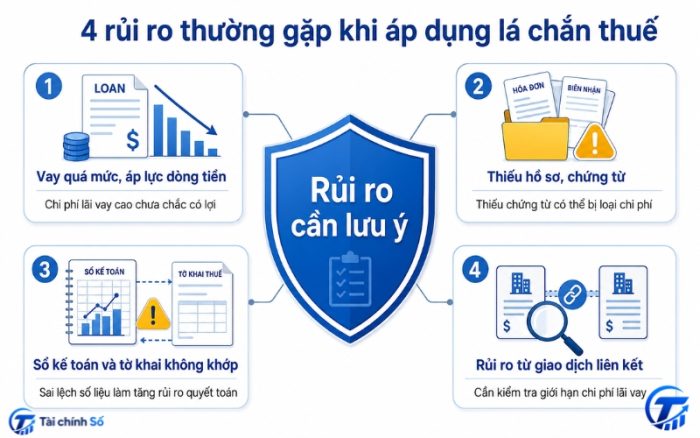 Rủi ro khi áp dụng lá chắn thuế
