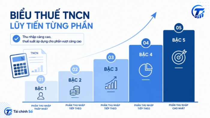Biểu thuế TNCN 5 bậc