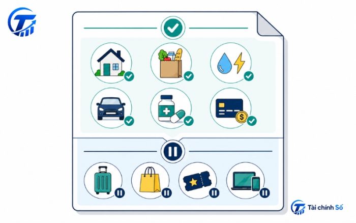 Phân loại chi phí thiết yếu khi lập quỹ