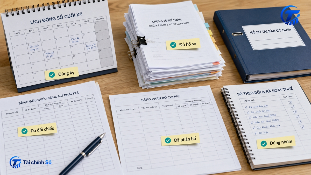 Checklist kiểm tra chi phí trước khi khóa sổ