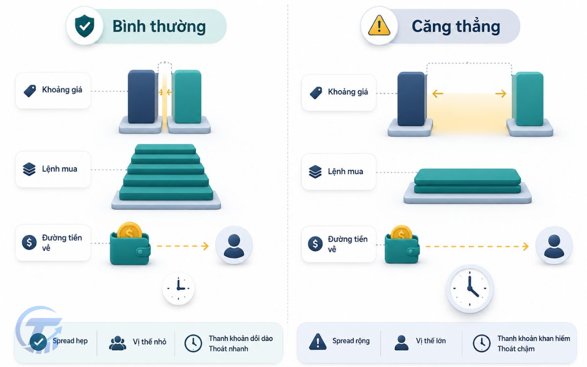 Thanh khoản bình thường và khi căng thẳng